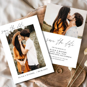 Elegant Wedding Save the Date Photo Minimalist
