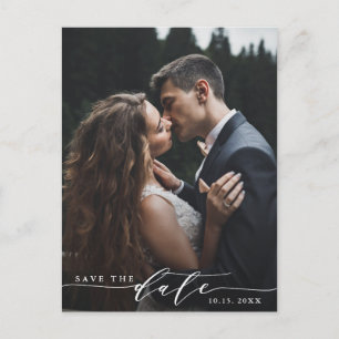 Elegant Wedding Save the Date Photo Postcard