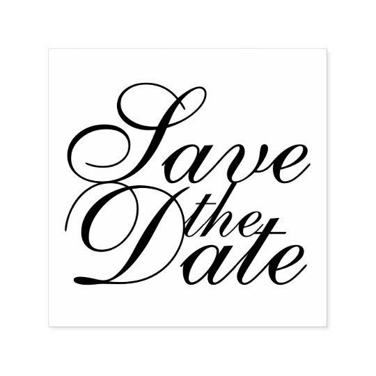Elegant Wedding Save the Date Self-inking Stamp