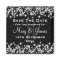 Elegant Wedding Save The Date Winter Sparkle Black