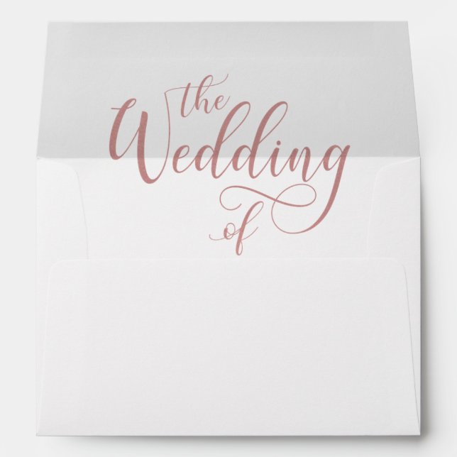 Elegant Wedding Script 5x7 Wedding Envelope (Back (Bottom))