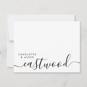 Elegant Wedding Script Monogram Card