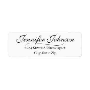 Elegant Wedding Script Return Address Envelope 