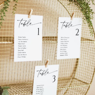 Elegant Wedding Seating Chart Cards