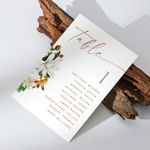 Elegant Wedding Seating Chart   Garden Floral Invitation