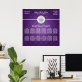 Elegant Wedding Seating Chart Royal Crown Purple (Home Office)