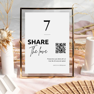 Elegant Wedding Share The Love Seating Card Pedestal Sign