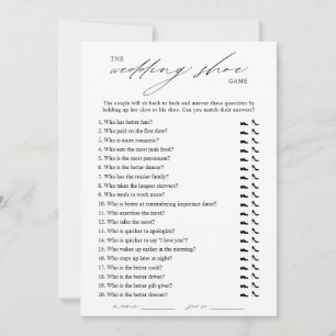 Elegant Wedding Shoe Game Invitation