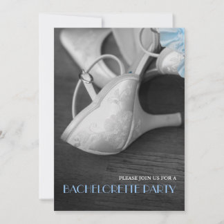 Elegant Wedding Shoes Photography Bachelorette Invitation