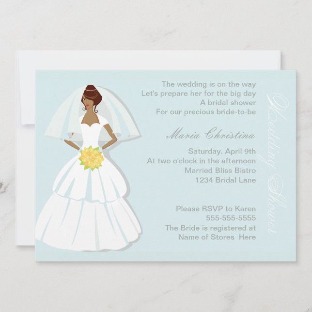 Elegant Wedding Shower Invitation (Front)