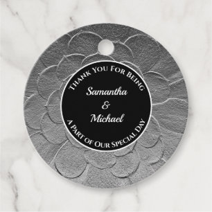 Elegant Wedding Silver Agave Plant Guest Thank You Favour Tags