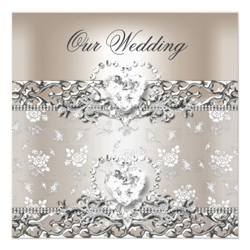 Elegant Silver Wedding Invitations 3