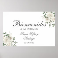 Elegant Wedding Spanish Welcome sign