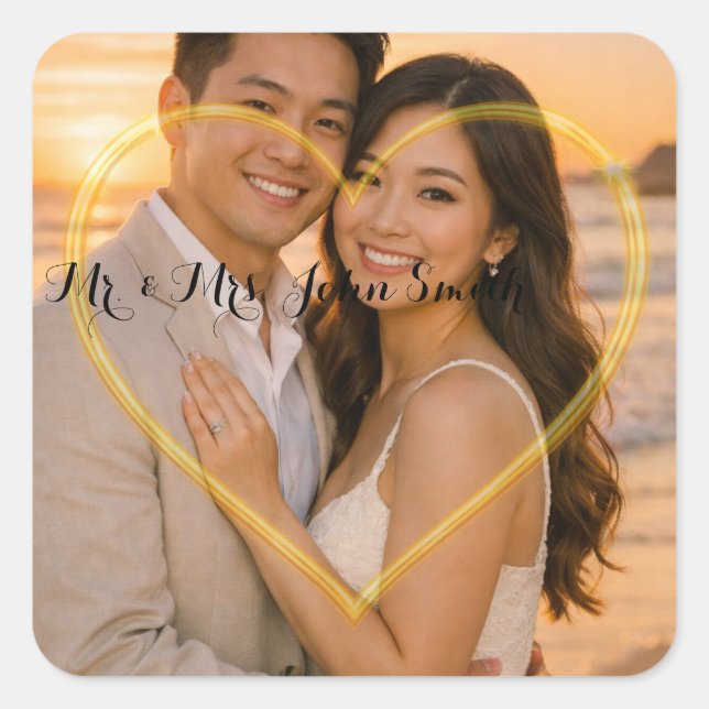 Elegant Wedding Sticker (Front)