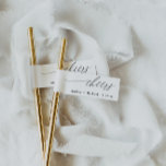 Elegant Wedding Straw Tag Cheers Drink Flag<br><div class="desc">Modern romantic calligraphy "Cheers" wedding straw tags: These wedding straw tags are perfect for using as wedding drink tags or for your bridal shower,  bachelorette party or other wedding events. They also work great for your bridal shower mimosa bar. Simply add the bride & groom's names and wedding date.</div>