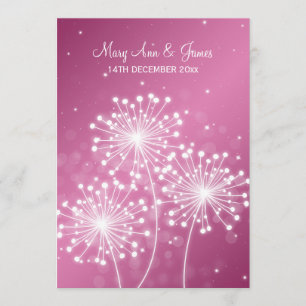 Elegant Wedding Summer Sparkle Rose Pink Invitation