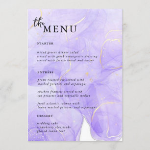 Elegant  Wedding Table Menu Cards Flat Menu