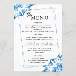 Elegant  Wedding Table Menu Cards Flat Menu
