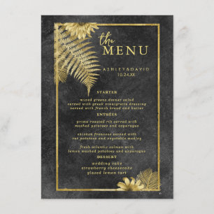 Elegant Wedding Table Menu Cards Flat Menu