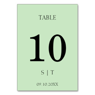Elegant wedding table number