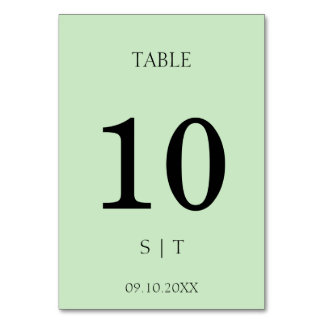 Elegant wedding table number
