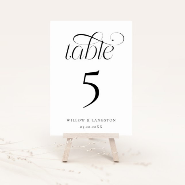 Elegant Wedding Table Number (Creator Uploaded)