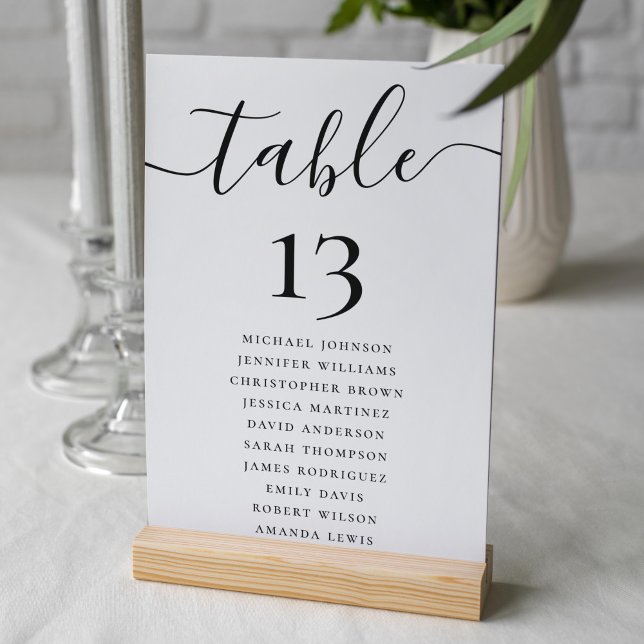 Elegant Wedding Table Number And Seating Chart (Creator Uploaded)