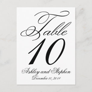 Elegant  Wedding Table Number Cards