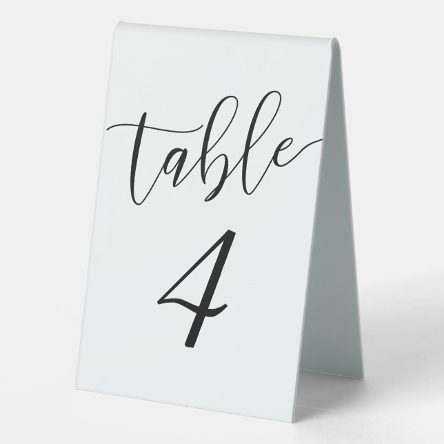 Elegant Wedding Table Numbers (Back)