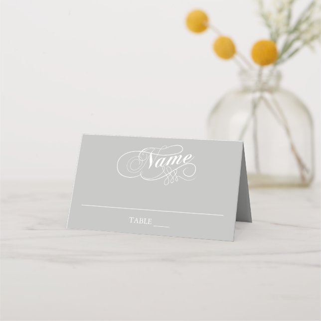Elegant Wedding Table Place Cards | Any Colour (Front)