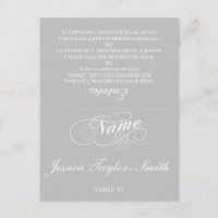 Elegant Wedding Table Place Cards | Any Colour