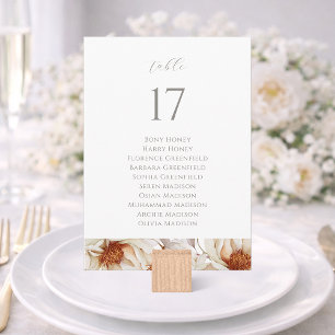 Elegant Wedding Table Seating Sign Invitation