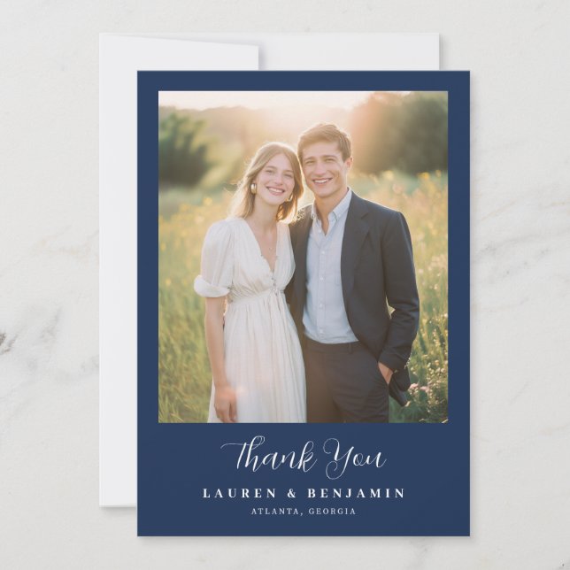 Elegant Wedding Thank You Card (Front)