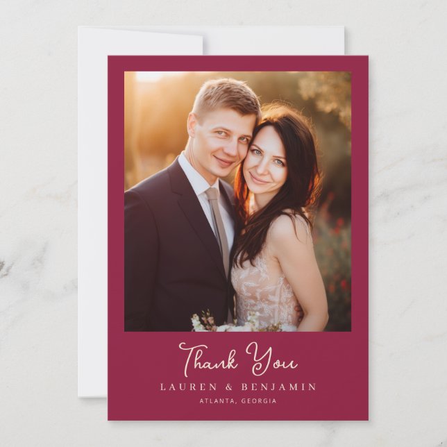 Elegant Wedding Thank You Card (Front)