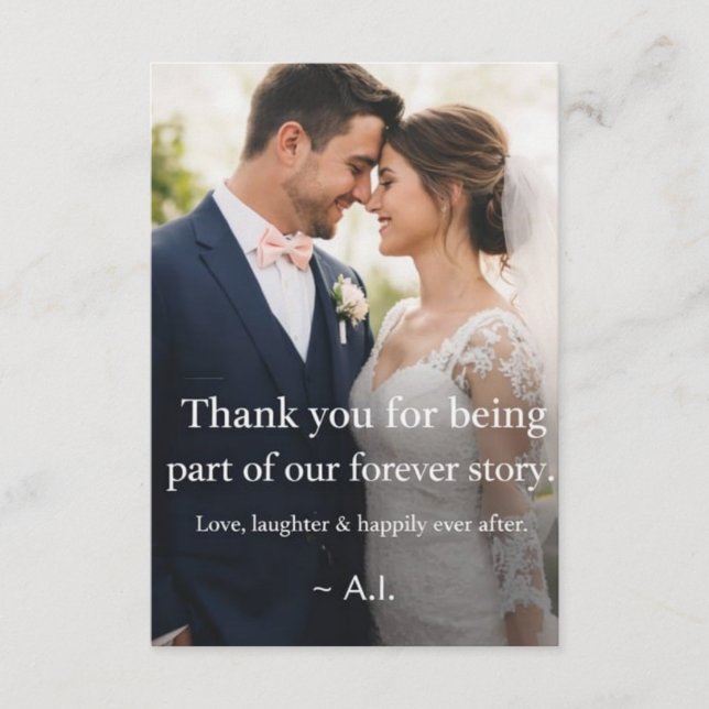 Elegant Wedding Thank You Card (Front)