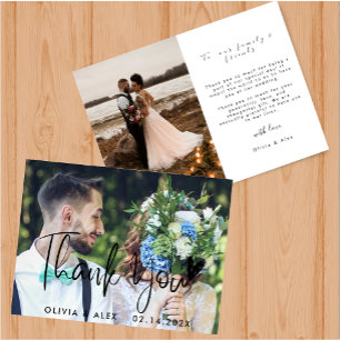Elegant Wedding Thank You card