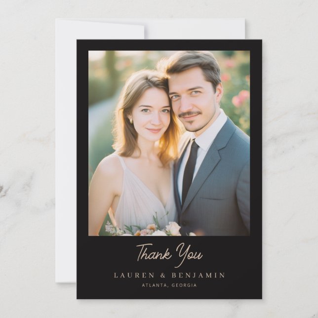 Elegant Wedding Thank You Card (Front)