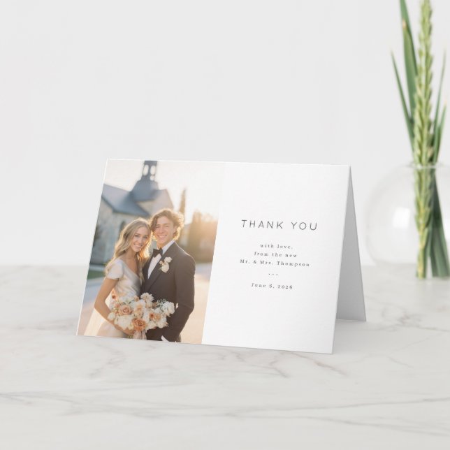 Elegant Wedding Thank You Card (Front)