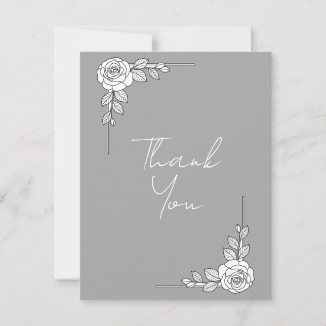 Elegant Wedding Thank You Card | Classic Script De (Front)