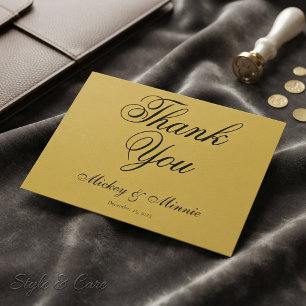 Elegant Wedding Thank You Card for Newlyweds