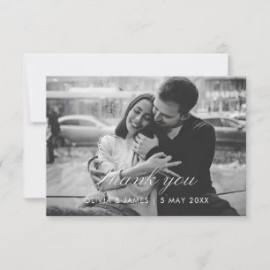 Elegant Wedding Thank You Card   Printable