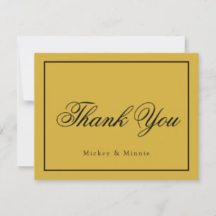 Elegant Wedding Thank You Card with Classic Style