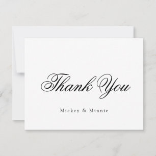 Elegant Wedding Thank You Card with Classic Style