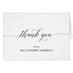 Elegant Wedding, Thank You Cards, Modern, Classic