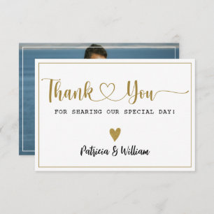 Elegant Wedding Thank You Couple Photo