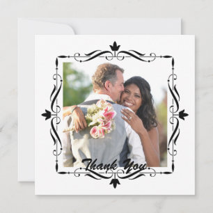 Elegant Wedding Thank You Custom Photo