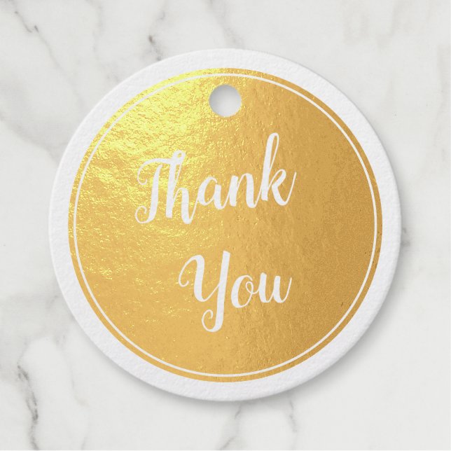 Elegant Wedding Thank You Favour Tags (Front)