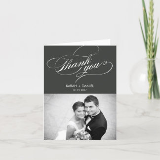 ELEGANT Wedding Thank You Photo Card