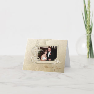 Elegant Wedding Thank You Photo Card