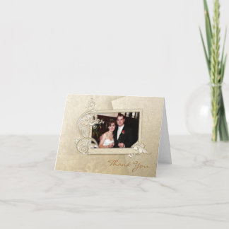 Elegant Wedding Thank You Photo Card